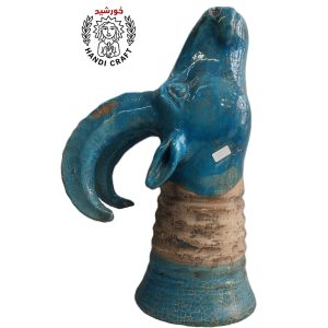 ریتون سفالی مینا دار فیروزه